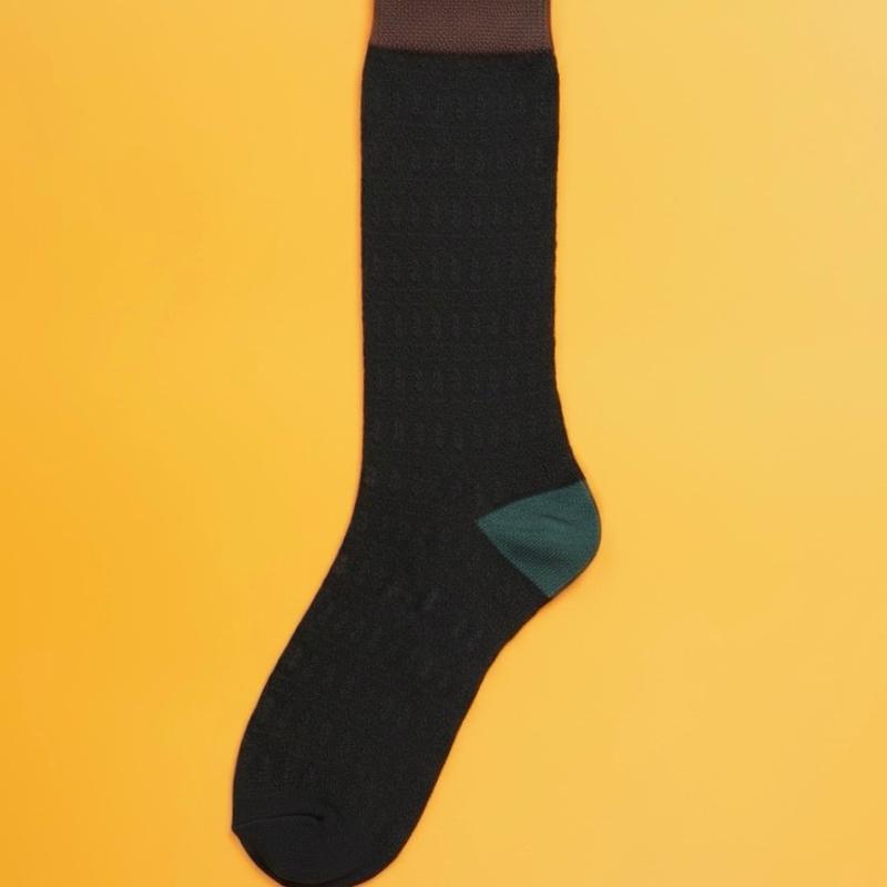 Color Block Mesh Mid-Calf Socks