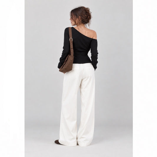Jolene Jumper - Women's One-Shoulder-Off Knit Top