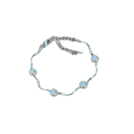 Elegant Beaded Bracelet-Adjustable Bamboo Chain Jewelry