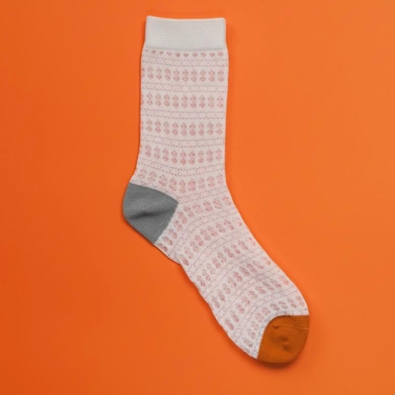Color Block Mesh Mid-Calf Socks