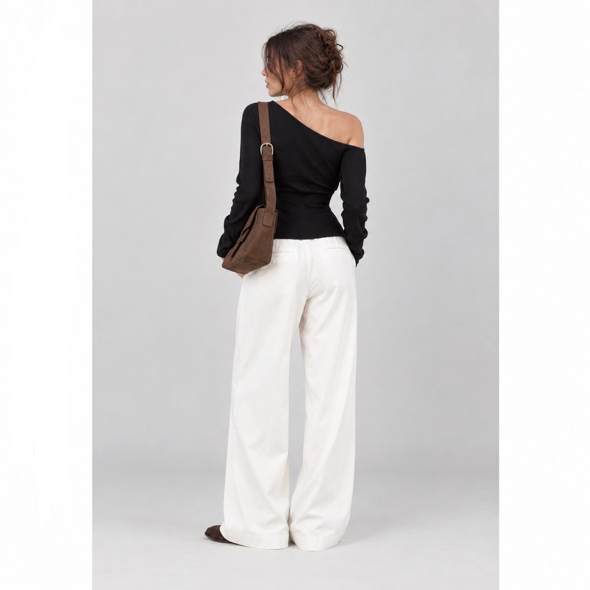 Jolene Jumper - Women's One-Shoulder-Off Knit Top