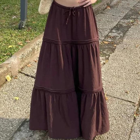 Abbie Brown Flowy Maxi Skirt
