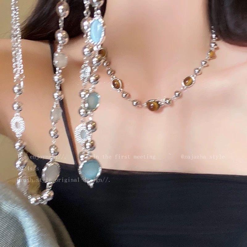 Retro Beaded Statement Necklace