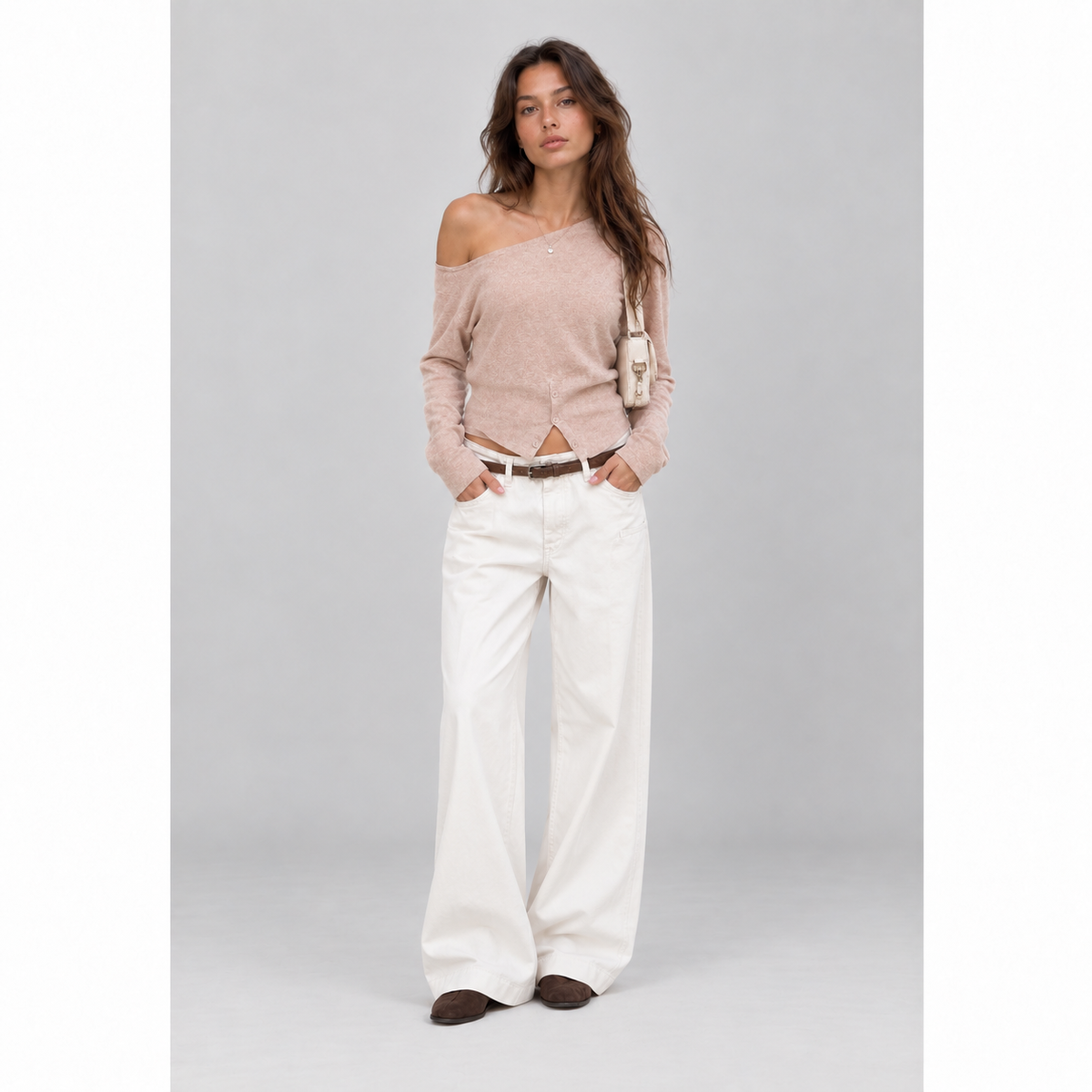 Jolene Jumper - Women's One-Shoulder-Off Knit Top