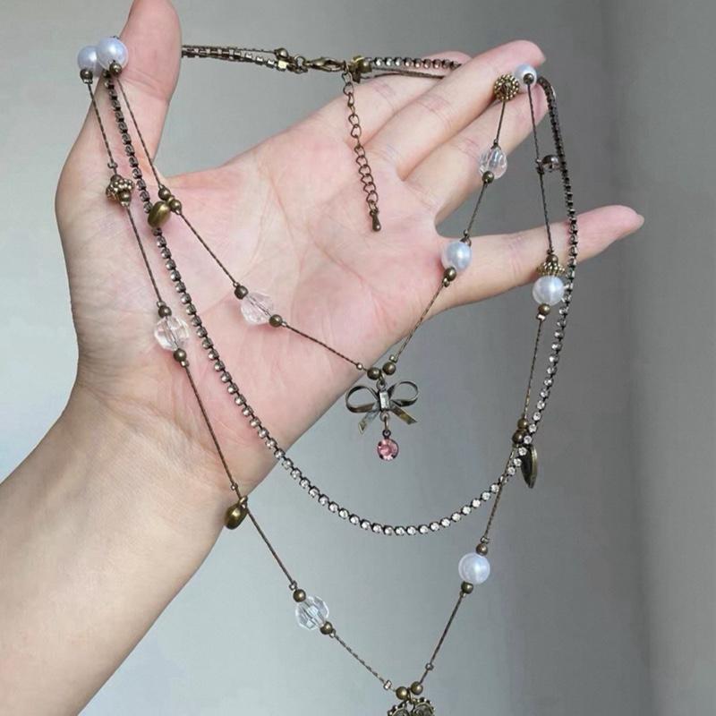 Gold & Pearl Layered Choker Necklace